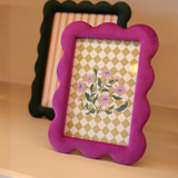 Porta-Retrato Decorativo Wave Vermelho - 19 × 14,5 cm