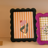 Porta-Retrato Decorativo Wave Preto - 21,5 × 17 cm