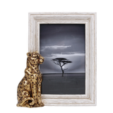 Porta-Retrato Decorativo em Poliresina (Leopardo) - 16 × 18,5 cm