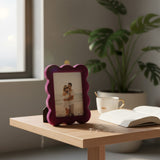 Porta-Retrato Decorativo Wave Vermelho - 19 × 14,5 cm
