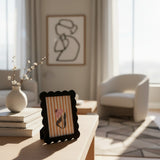Porta-Retrato Decorativo Wave Preto - 21,5 × 17 cm