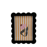 Porta-Retrato Decorativo Wave Preto - 21,5 × 17 cm