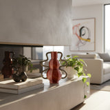 Vaso Decorativo Listras com Alça - 18 × 10 × 20 cm