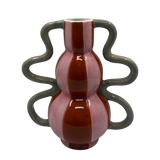 Vaso Decorativo Listras com Alça - 18 × 10 × 20 cm