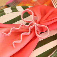 Laço Aramado Aveludado Rosa (4 Peças) - 10cm