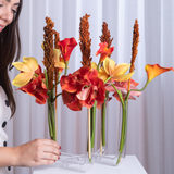 Vaso Cinco Pontas M + Arranjo Orquideas