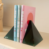 Porta Livro Pirâmide Lapidado Verde Esmeralda