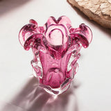 Vaso de Vidro Italy Rosa - 16cm