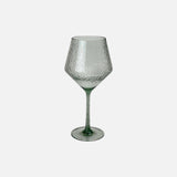 Taça em Acrílico com Base Chanfrada e Bolhas Verde – 300ml
