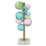 Escultura Colorful Crystal Balls - 36x18cm