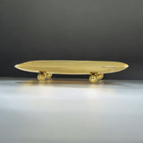 Centro de Mesa Dourado em Aço Inox - 59 x 18,5 cm