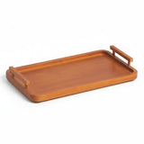 Bandeja Decorativa em Madeira Natural Rustic - 48 × 29 cm