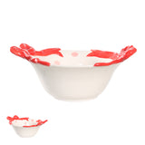 Vaso Decorativo Laço (Branco/Vermelho) – 7 x 13,7 cm