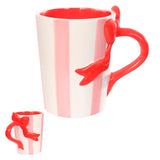 Vaso Decorativo Laço (Branco/Vermelho) – 11 x 8,3 cm