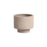 Vaso Texturizado Minimalista Bege P - 14 × 12,5 cm