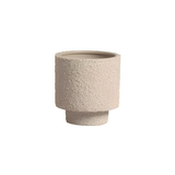Vaso Texturizado Minimalista Bege G - 14,4 × 15,2 cm