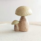 Adorno Decorativo Dupla Cogumelos Verde – 9,5 x 11 cm