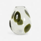 Vaso Decorativo em Vidro Transparente Verde M - 24x19cm
