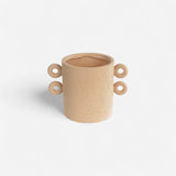 Vaso Decorativo em Cerâmica Terracota Bege P - 16x22cm