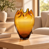 VASO VIDRO ÂMBAR - 39CM