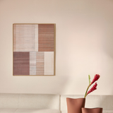 Quadro Decorativo Quadriculado Neutro I – 100 x 80 x 4 cm