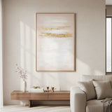 Quadro Decorativo Abstract (Bege Dourado) – 1,2 x 80 x 3,8 cm