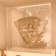 Caixa Acrílica c/ Relicário Decorativo Coador Frase 