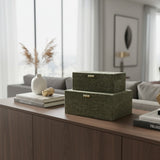 Caixa Decorativa Velour G - 12,5 × 30 × 20 cm