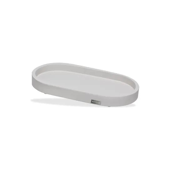 Bandeja Decorativa Acqua Aroma Oval Areia 21,5x11,5cm