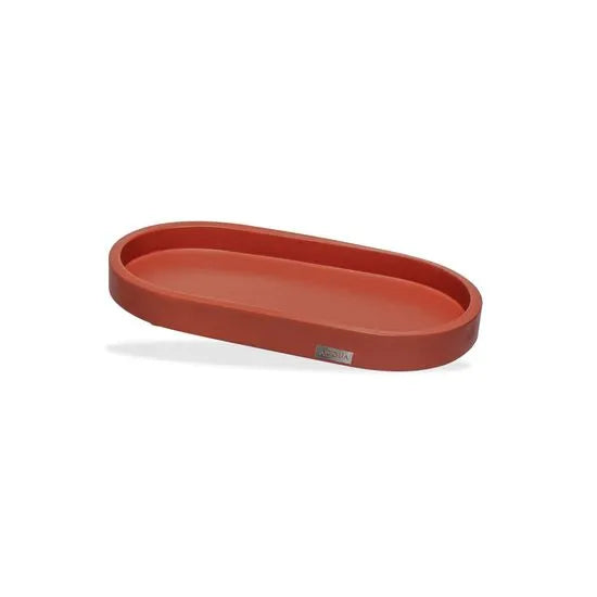 Bandeja Decorativa Acqua Aroma Oval Terracota 21,5x11,5cm