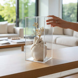 Escultura em Caixa Acrílica Coração Raízes