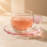 CJ XICARA C/ PIRES ESFERA VIDRO ROSA - 6UN - 0,120ML