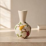 VASO PÁSSAROS CERÂMICA OFF WHITE - 0,38CM