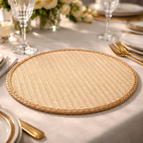 Lugar Americano em Fibra Natural com Borda Trançada - 38 cm