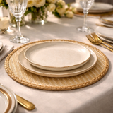 Lugar Americano em Fibra Natural com Borda Trançada - 38 cm