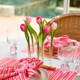 Vaso Cinco Pontas P c/ Tulipas Lovely - 15x17cm