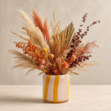 VASO LISTRADO VIDRO ROSA  E LARANJA- 0,12X0,11CM
