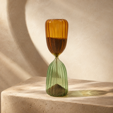 AMPULHETA VIDRO ÂMBAR E VERDE - 0,06X0,20CM