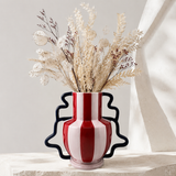 VASO LISTRADO CERÂMICA VERMELHO - 0,26CM