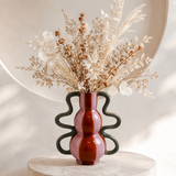 VASO LISTRADO CERÂMICA VERMELHO - 0,20CM
