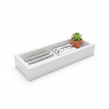 Porta Toalha de Papel Branco Polido – 28x10x5cm