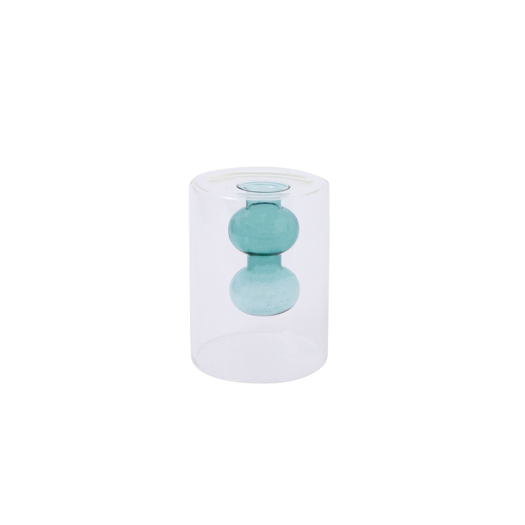 Vaso de Vidro Candy Azul -  8x10cm