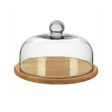 Boleira em Bambu Tampa Vidro 32cm