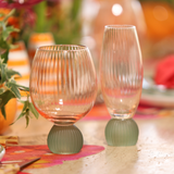 Taça Champanhe Colors Laranja c/ Verde - 210ml