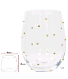 Conjunto c/ 2 Copos Dots Dourado - 500ml