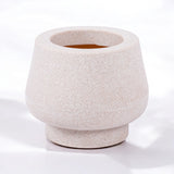 Vaso Cumbuca Branco Mármore PP - 13x14cm