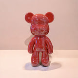 Urso Decorativo Furta-Cor Vermelho - 18 cm