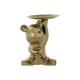Urso Decorativo Enzo Dourado – 18 x 16 x 18 cm