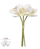 Ramalhete de Orquídea Creme c/ Fita Toque Real - 23cm