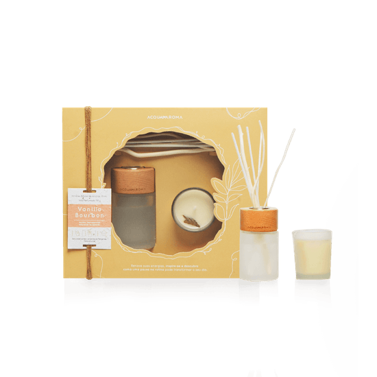 Kit Naturals Vela Perfumada 50g + OD 70ml - Vanilla Bourbon